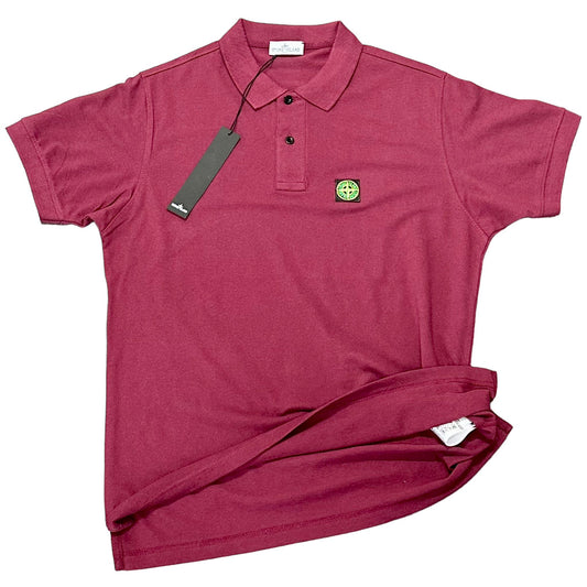 POLO STONE ISLAND COTONE 100% COLORE BORDO