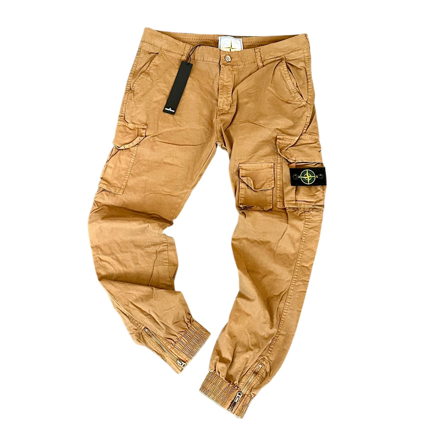 PANTALONI STONE ISLAND CON TASCHE LATERALI  COLORE CAMEL