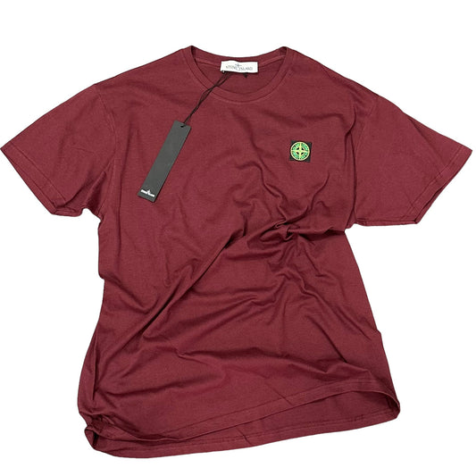 SHIRT COTONE 100% STONE ISLAND COLORE BORDO'