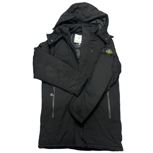 CAPPOTTO STONE ISLAND CON CAPPUCCIO COLORE NERO