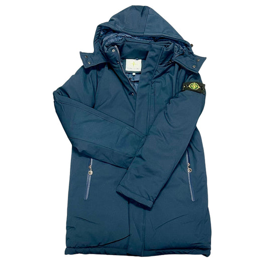 CAPPOTTO STONE ISLAND CON CAPPUCCIO COLORE BLU