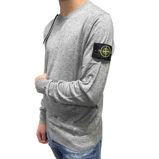 MAGLIONE STONE ISLAND GRIGIO GIROCOLLO