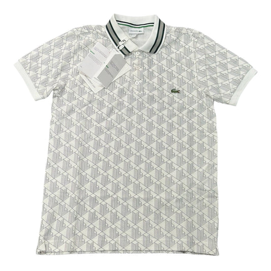 POLO LACOSTE MONOGRAMMA LIMITED EDITION COLORE BIANCO