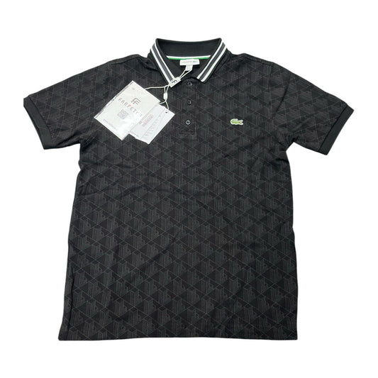 POLO LACOSTE MONOGRAMMA LIMITED EDITION COLORE NERO