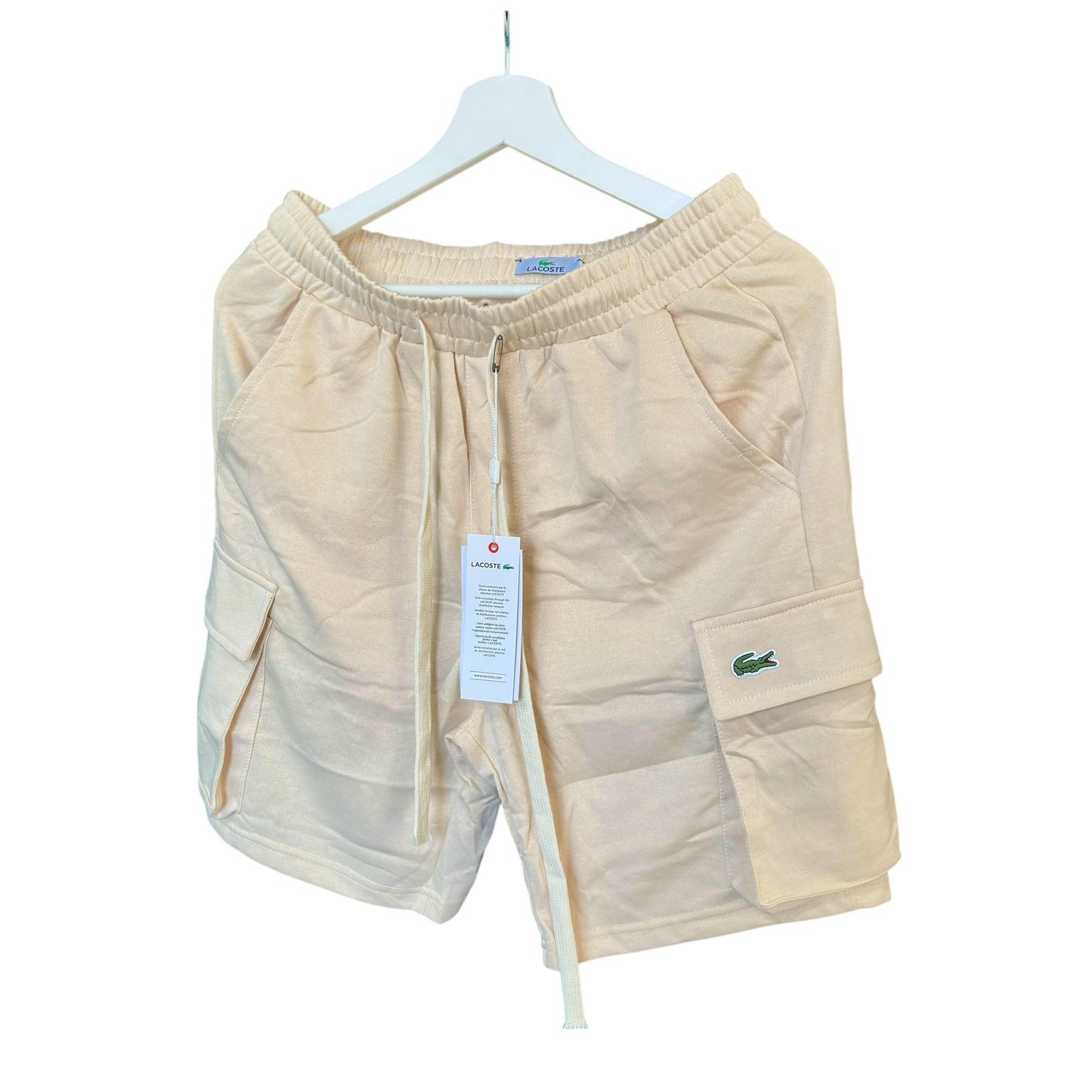 BERMUDA LACOSTE CON TASCHE LATERALI COLORE BEIGE SABBIA
